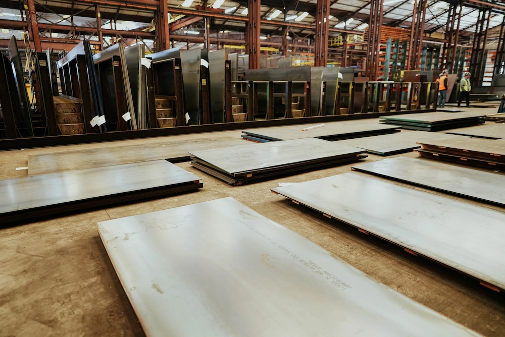 Stack of leveled steel sheets